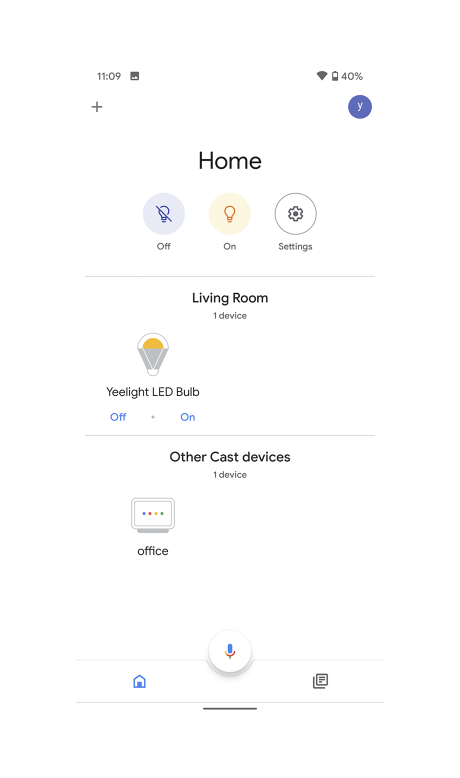 Yeelight with online google home